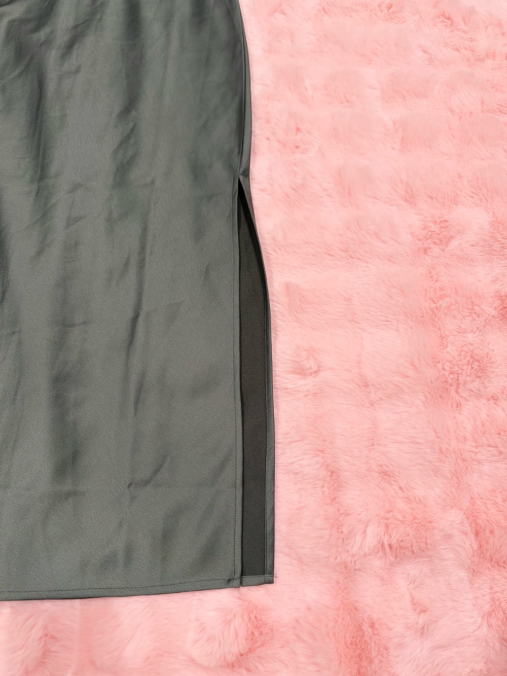 BHLDN Anthropologie Cali Satin Cowl Charmeuse Forest Green Dress - Picture 5 of 6